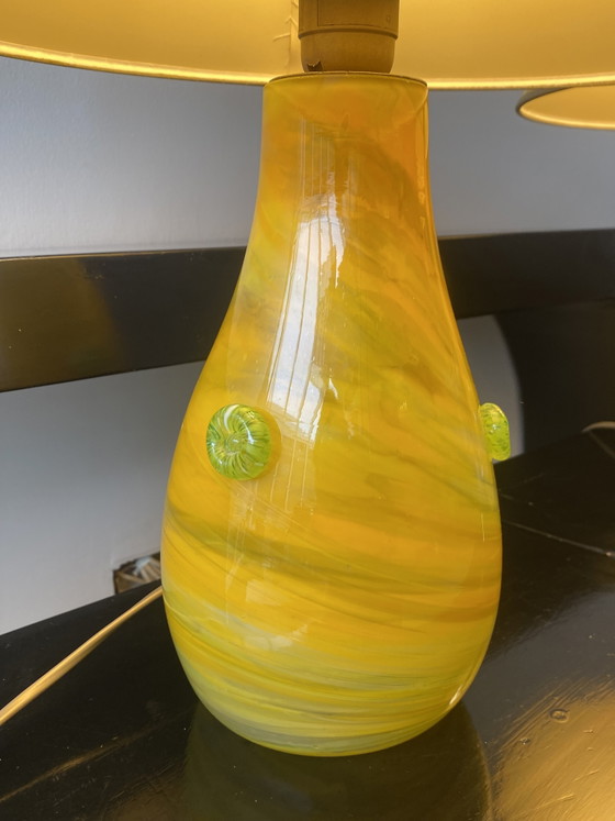 Image 1 of Pair of Murano Vintage 90s/2000s blown glass lamps