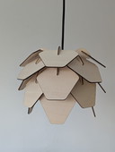 Lámpara colgante de diseño de madera con forma de piña