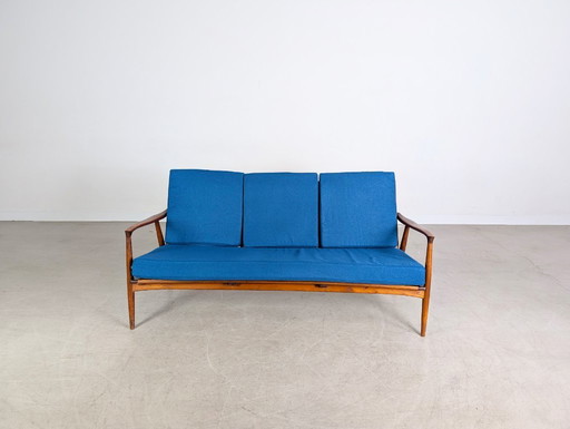 Divano originale Mid-Century in teak vintage, design danese del 1960 MCM