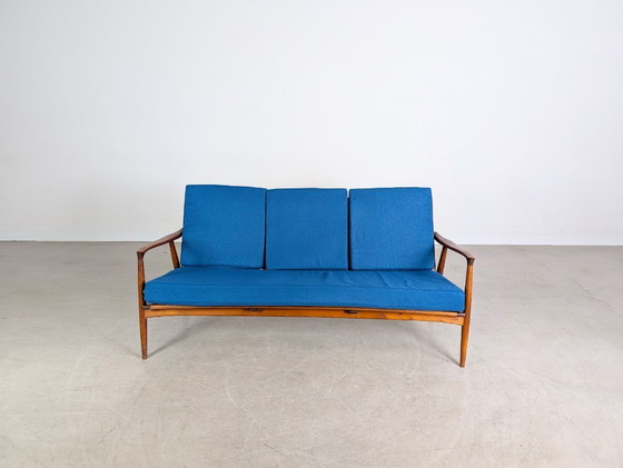 Image 1 of Divano originale Mid-Century in teak vintage, design danese del 1960 MCM