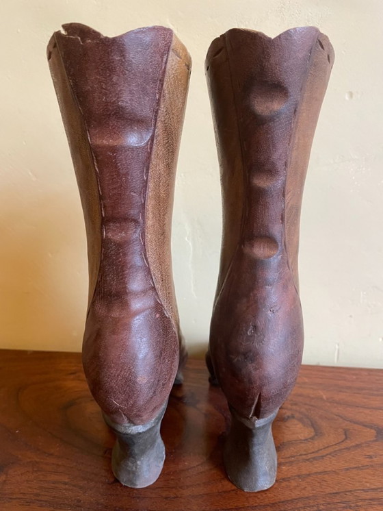 Image 1 of Bottes de tronc d'arbre victoriennes antiques du XIXe siècle