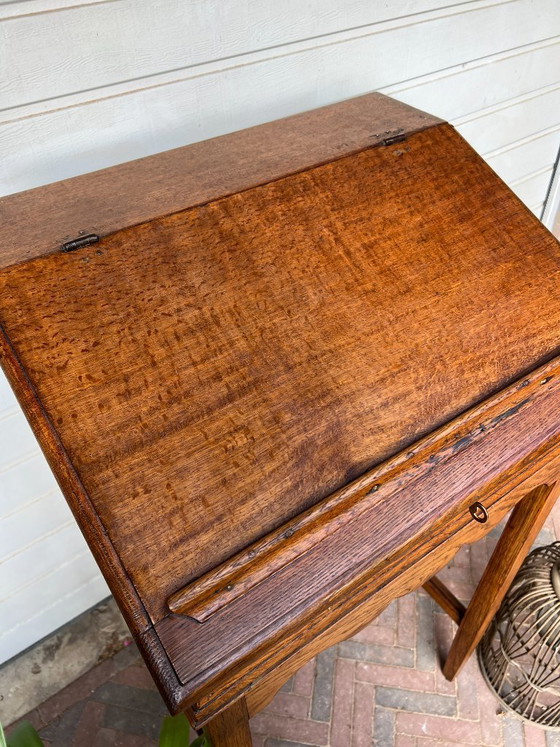 Image 1 of Antique Oak Secretary with Original Key (ca. 1900-1925)