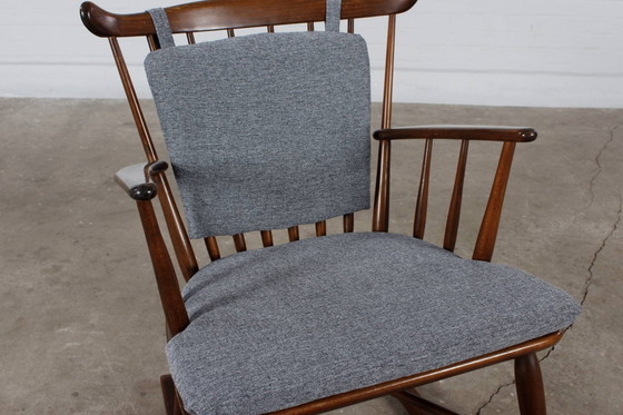 Vintage Deense Schommelstoel Mid Century Design jaren 60 70 – Farstrup, Schommelstoelen, Wood, Scandinavian (photo 14 of 16)