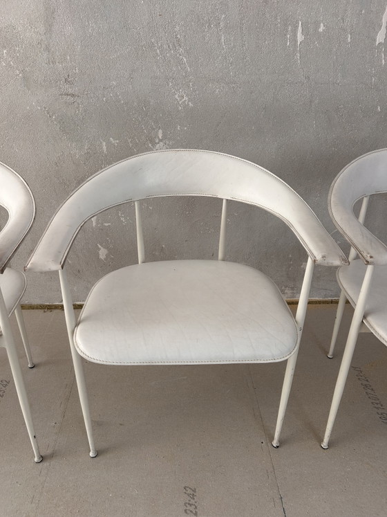 4x Fasem Chairs – Dining chairs, Leather, Metal (photo 5 of 8)