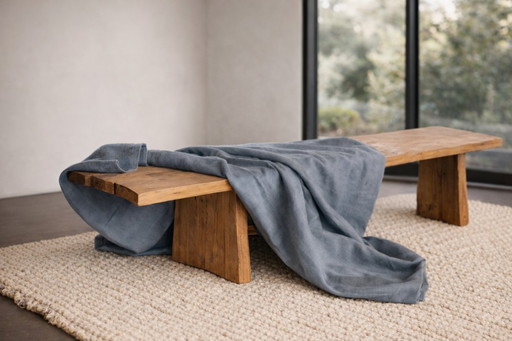 De Souks Skyblue geruite stof 200x300