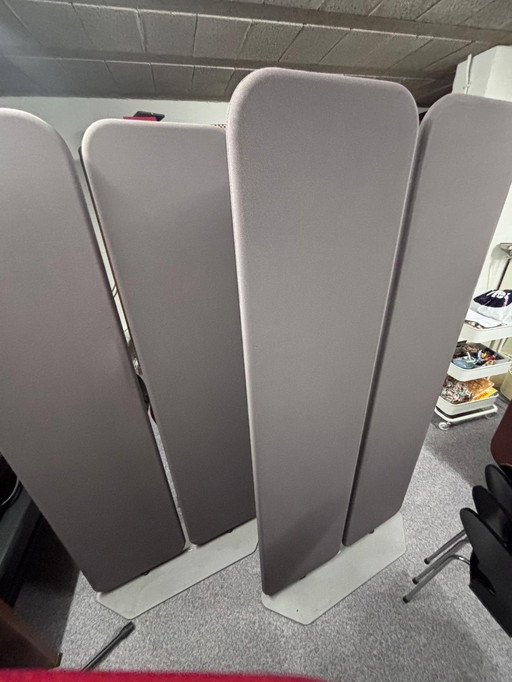 Cloison acoustique avec panneaux pivotants