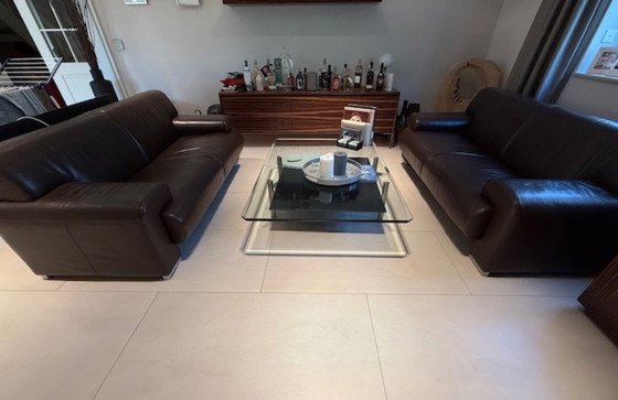 Image 1 of 2 sofás Machalke & Machalke, marrón chocolate, cuero genuino