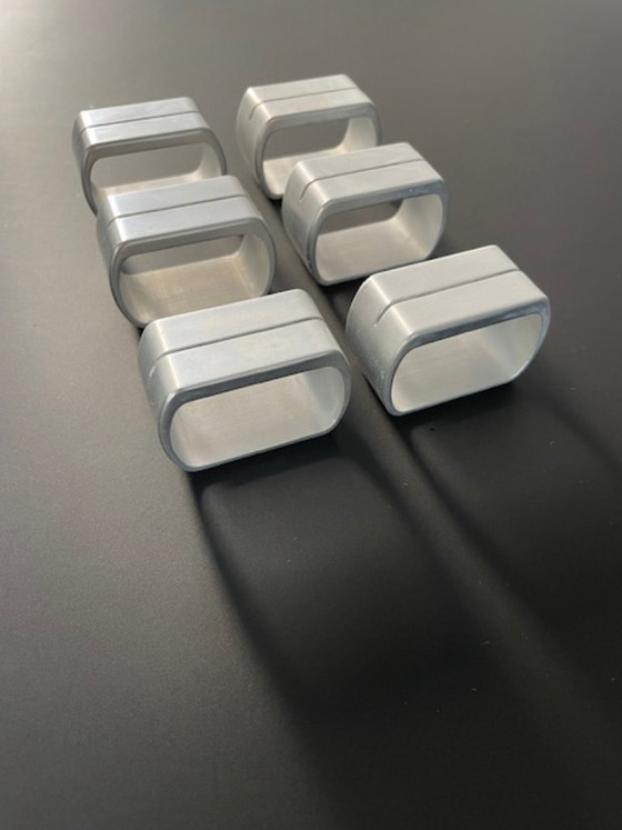 Image 1 of IKEA SPALT set van 6 aluminium servetringen / naamkaarthouders