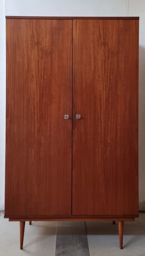 Mid Century Kleiderschrank, Kleiderschränke, Holz, Braun (Foto 2 von 15)