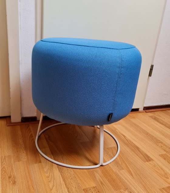 Image 1 of Cascando pouf hocker model Paddy azure blue good condition