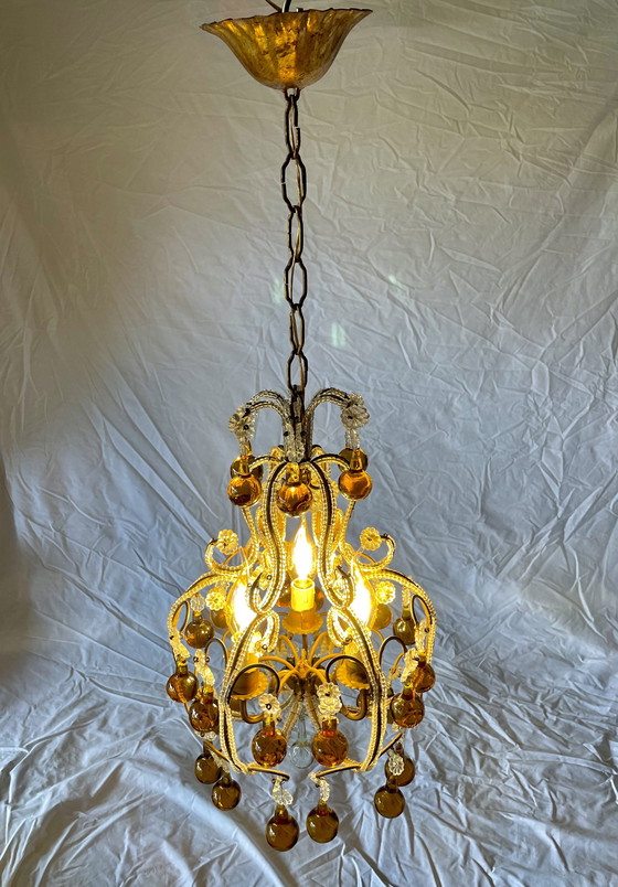 Image 1 of Lampadario di cristallo barocco