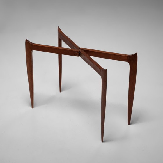 Model 4508 Teak Tray Table by Engholm / Åge Willumsen for Fritz Hansen, Denmark – Side tables, Wood, Vintage (photo 7 of 11)