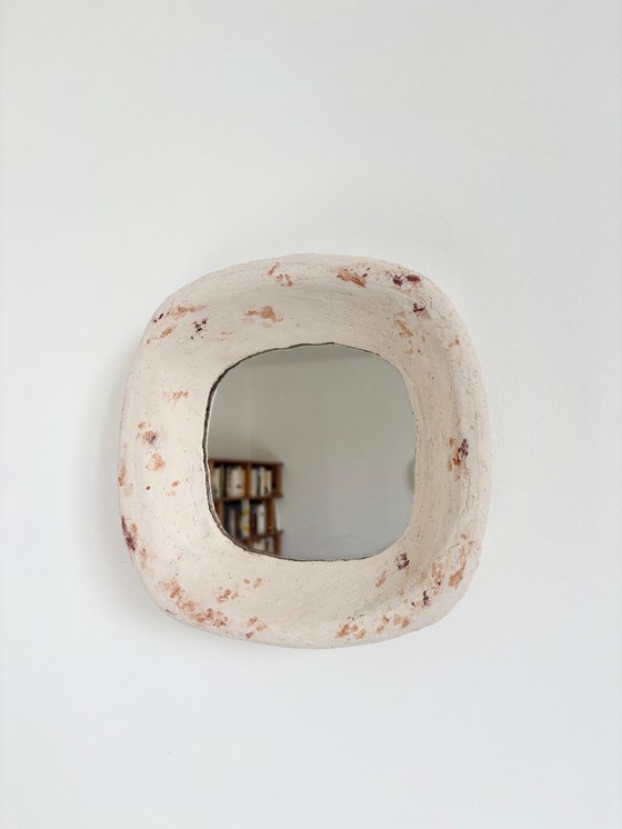 Image 1 of Franse hedendaagse keramische spiegel, "Roma" van Renzo Maar