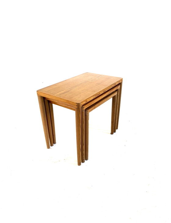 Vintage Deense grenenhouten mimiset, Bramin ‘60 – Bijzettafels, Wood (photo 4 of 8)