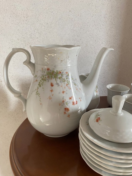 TK Thun Czechoslovakia Mid-Century Floral Porcelain Tea & Coffee Service – 15 Pieces – Crockery (photo 3 of 24)