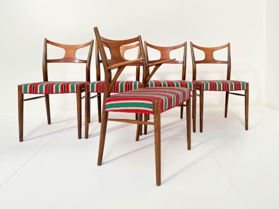 Image 1 of Satz von 5 seltenen Kurt Østervig Esszimmerstühlen von Randers Furniture, 1950er Jahre