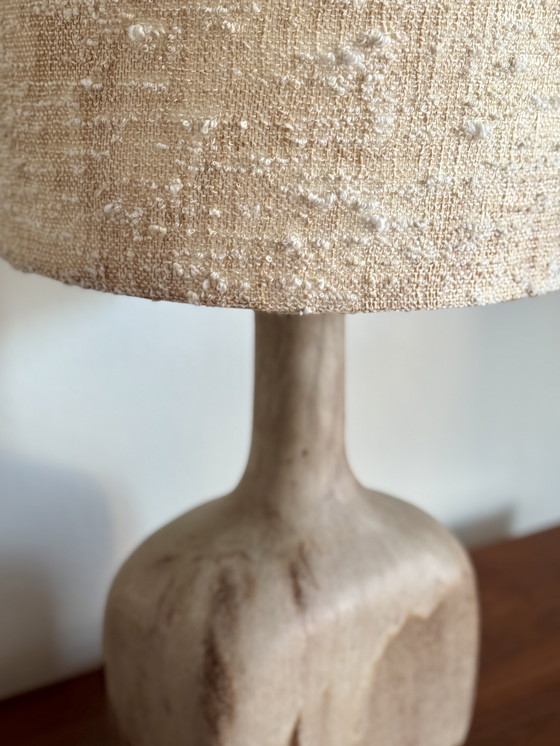 Image 1 of Vintage Brutalistisch Keramiek XL Tafellamp