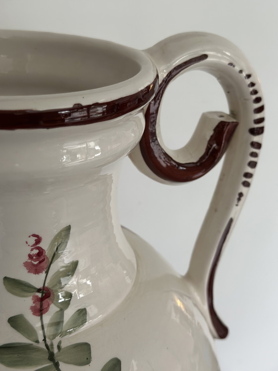 Image 1 of Large hand-painted Italian ceramic amphora – Bassano tradition