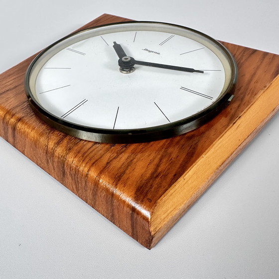 Image 1 of Midcentury Dugena wall clock wood