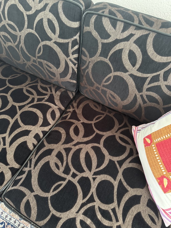 Image 1 of Art Deco bench Jan Frantzen, 223x90, mahogany with drawers