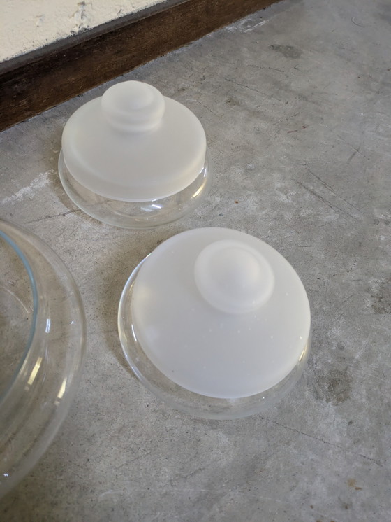 Image 1 of Koekjes schaal en bonboniere - Jaques Boon glasfabriek Leerdam 