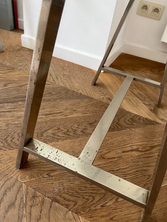 Image 1 of A MID - CENTURY MODERN TRESTLE TABLE (AFTER MILO BAUGHMAN)