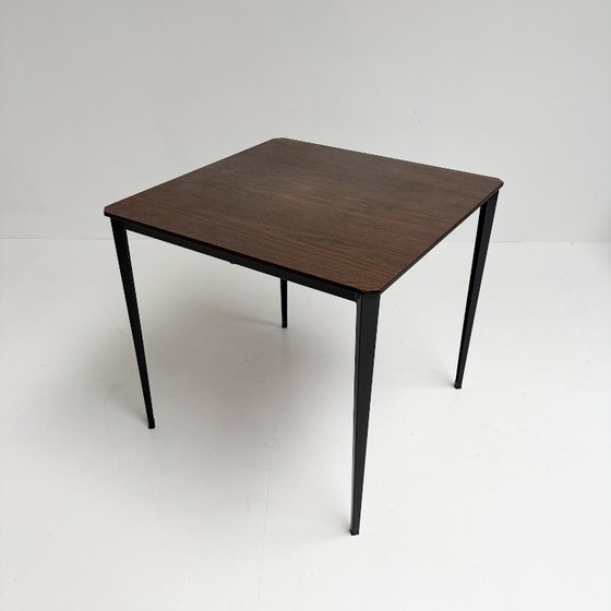 Midcentury Dining table by Wim Rietveld for Ahrend De Cirkel, 1960s – Metal, Wood (photo 6 of 14)