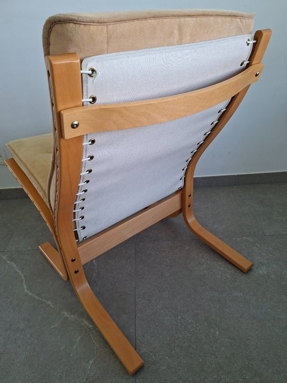 Vintage EKORNES Fauteuil – Showroommodel – Made In Norway – 2 zitsbanken, Polyester (photo 5 of 18)