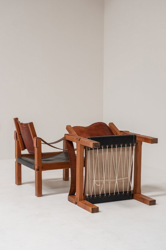 Image 1 of Pair of S10 Sahara chairs by Pierre Chapo