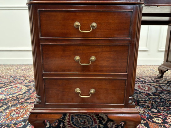 Scrivania da partner Chesterfield inglese classica – Mobili, Leather, Wood (photo 12 of 21)