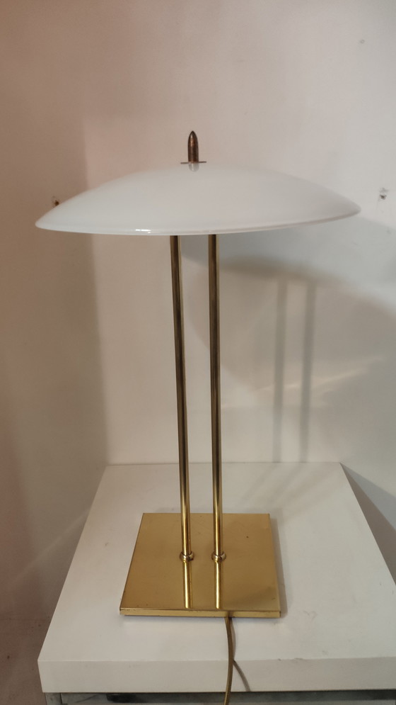 Image 1 of Mushroom Brass/Glass Jaren 70