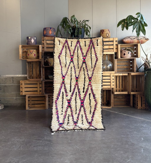 Tapis berbère marocain vintage en laine