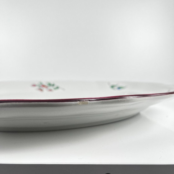 Plato pequeño ovalado con extremo plano, modelo "Réverbère" de KG Lunéville, motivo tulipán – KG Luneville (photo 4 of 7)