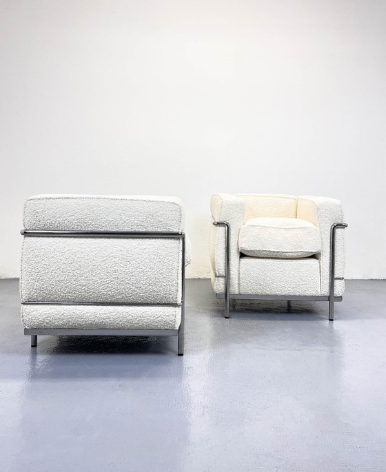 Image 1 of Lc2 Chair Bouclè Tissue, Le Corbusier, Cassina, Charlotte Perriand Seats