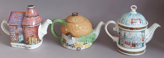 Image 1 of Ensemble de théières en céramique vintage - Royaume-Uni 1960-1970
