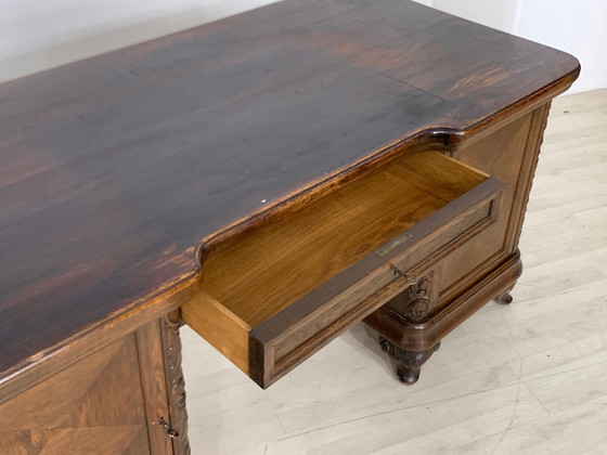 Image 1 of Wilhelminian style writing table desk around 1900