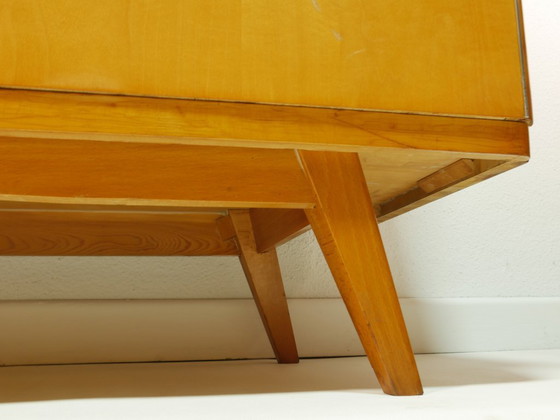 Image 1 of Buffet haut vintage avec grande vitrine, meuble de salon, années 1960, Allemagne