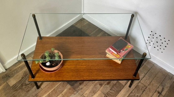 1960 Double-Tier Coffee Table – Saint Gobain, Brass, Metal (photo 24 of 31)