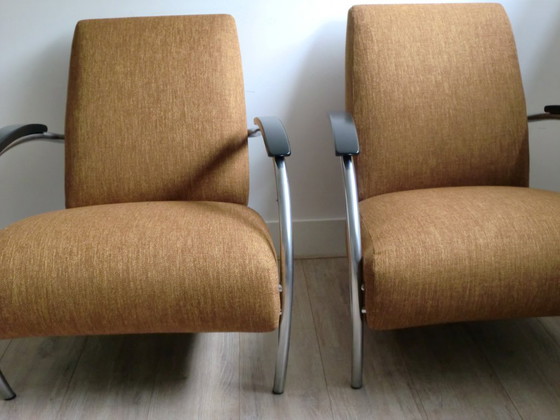 Gelderland Fauteuil 5470 Design Jan Des Bouvrie Als Nieuw 2x – Chrome (photo 5 of 6)