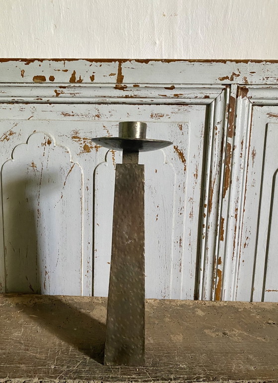 Bougeoir brutaliste – vintage, Bougeoirs et chandeliers, Métal (photo 8 of 11)