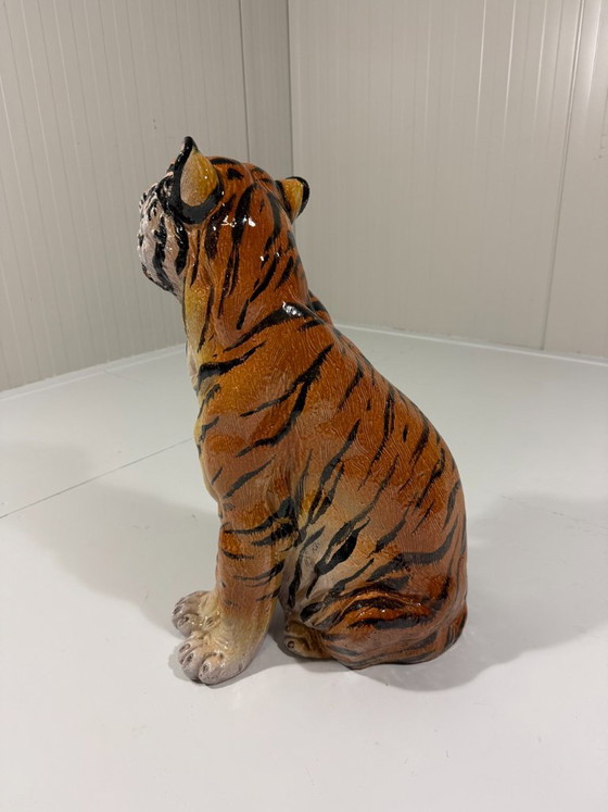 Grande Tigre in Ceramica Italia Anni '70 – Oggetti decorativi (photo 7 of 14)