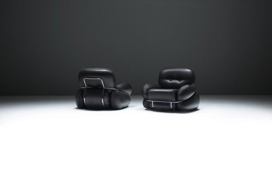 Image 1 of Vintage Okay lounge chairs by Adriano Piazzesi for Saporiti Italy