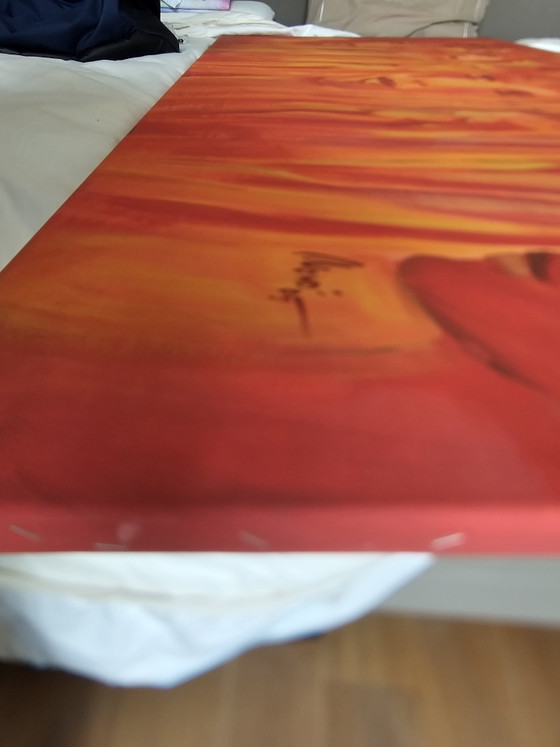Groot figuratief schilderij op doek 200 x 90 cm – Kunst, Wood, Canvas (photo 6 of 6)
