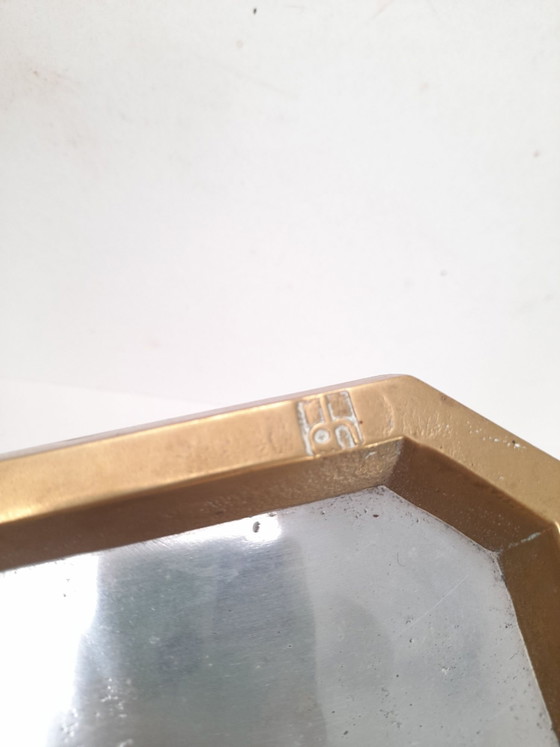 Brutalist DavidMarshall Catchall or Ashtray 70s, Decorative Objects, Brass, Silver (photo 3 of 5)