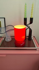 Vintage Ikea Lykta tafellamp rood