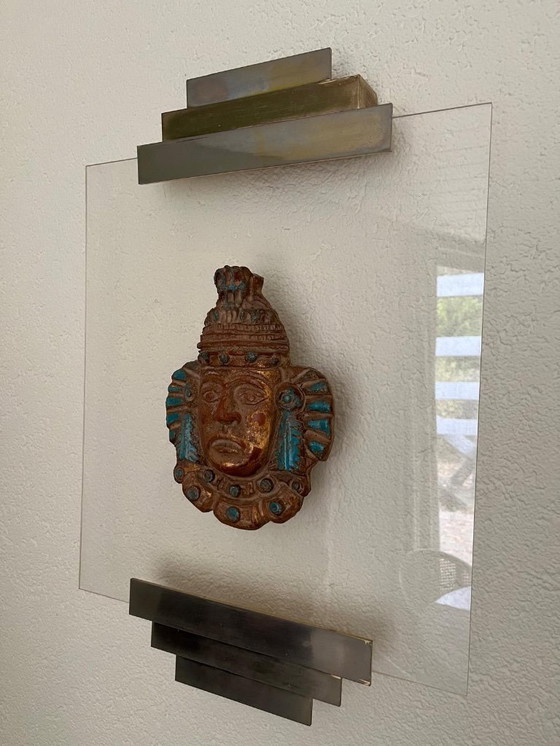 Image 1 of Lampada da parete con testa azteca