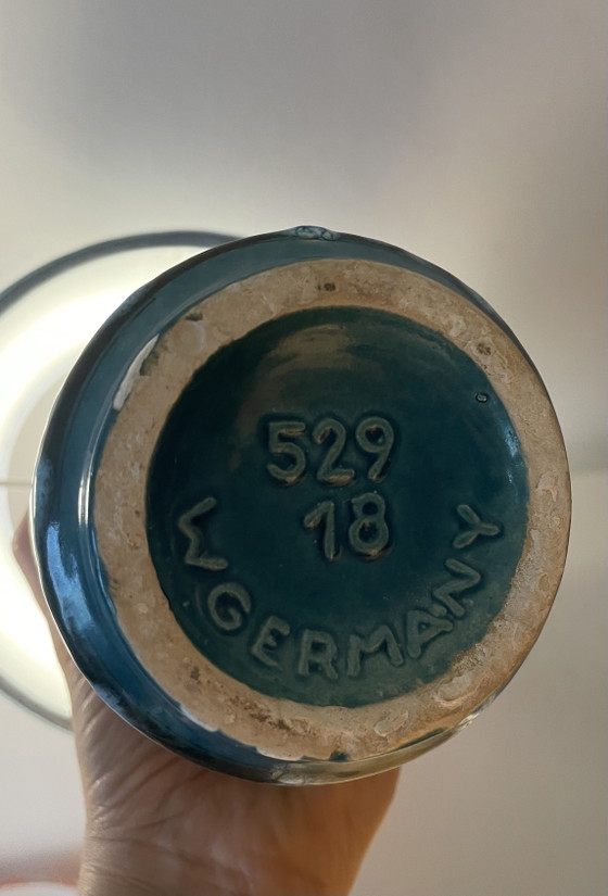 Image 1 of Lampada da tavolo senza fili realizzata in ceramica della Germania Ovest degli anni '60.