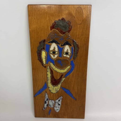 Keramik-Clown Wanddekoration