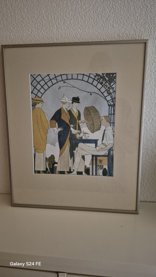 2 stampe da Femina 1900. – lithos zeefdrukken, Glass, Metal (photo 2 of 5)