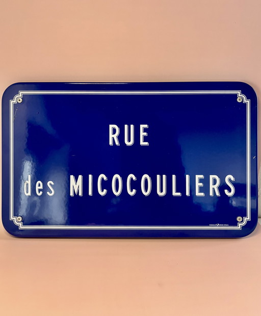 Plaque de Rue Française Originale